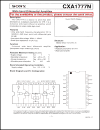datasheet for CXA1777N by Sony Semiconductor