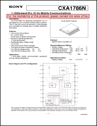 datasheet for CXA1786N by Sony Semiconductor