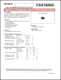 datasheet for CXA1826Q by Sony Semiconductor