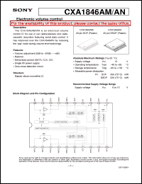 datasheet for CXA1846AM by Sony Semiconductor