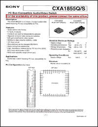 datasheet for CXA1855S by Sony Semiconductor