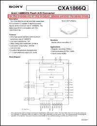 datasheet for CXA1866Q by Sony Semiconductor