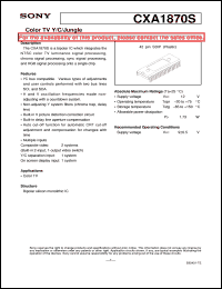datasheet for CXA1870S by Sony Semiconductor