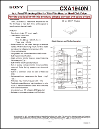 datasheet for CXA1940N by Sony Semiconductor