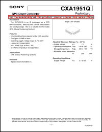 datasheet for CXA1951Q by Sony Semiconductor