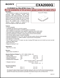 datasheet for CXA2000Q by Sony Semiconductor