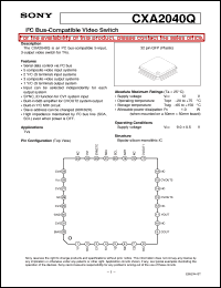 datasheet for CXA2040Q by Sony Semiconductor