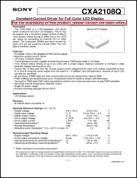 datasheet for CXA2108Q by Sony Semiconductor