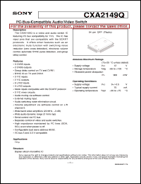 datasheet for CXA2149Q by Sony Semiconductor
