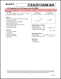datasheet for CXA2515AM by Sony Semiconductor