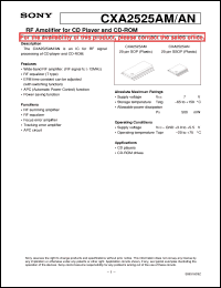 datasheet for CXA2525AN by Sony Semiconductor