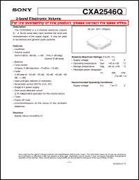 datasheet for CXA2546Q by Sony Semiconductor