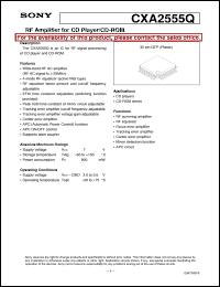 datasheet for CXA2555Q by Sony Semiconductor