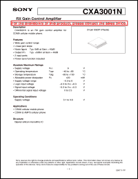 datasheet for CXA3001N by Sony Semiconductor