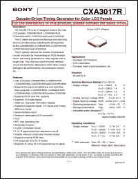 datasheet for CXA3017R by Sony Semiconductor
