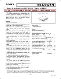 datasheet for CXA3071N by Sony Semiconductor