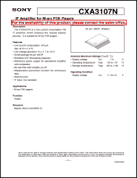 datasheet for CXA3107N by Sony Semiconductor