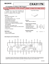 datasheet for CXA3117N by Sony Semiconductor