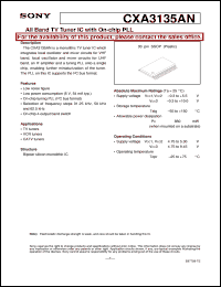datasheet for CXA3135AN by Sony Semiconductor