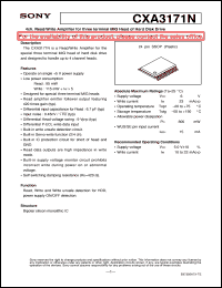 datasheet for CXA3171N by Sony Semiconductor