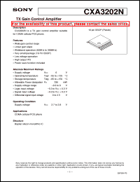datasheet for CXA3202N by Sony Semiconductor