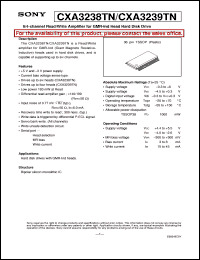datasheet for CXA3238TN by Sony Semiconductor