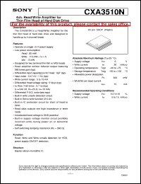 datasheet for CXA3510N by Sony Semiconductor