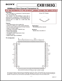 datasheet for CXB1583Q by Sony Semiconductor