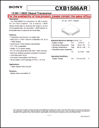 datasheet for CXB1586AR by Sony Semiconductor