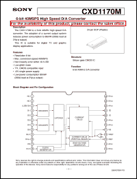 datasheet for CXD1170M by Sony Semiconductor