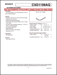 datasheet for CXD1199AQ by Sony Semiconductor