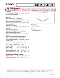 datasheet for CXD1804BR by Sony Semiconductor
