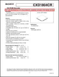 datasheet for CXD1804CR by Sony Semiconductor