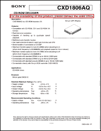 datasheet for CXD1806AQ by Sony Semiconductor