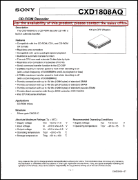datasheet for CXD1808AQ by Sony Semiconductor