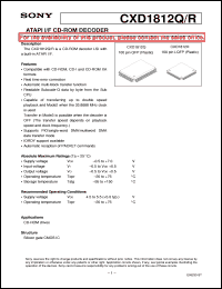 datasheet for CXD1812Q by Sony Semiconductor