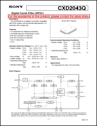 datasheet for CXD2043Q by Sony Semiconductor
