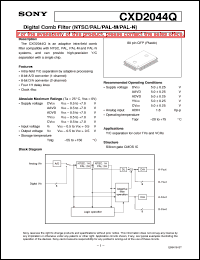datasheet for CXD2044Q by Sony Semiconductor