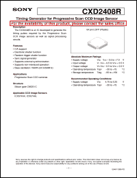 datasheet for CXD2408R by Sony Semiconductor