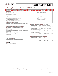 datasheet for CXD2411AR by Sony Semiconductor