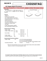 datasheet for CXD2507AQ by Sony Semiconductor