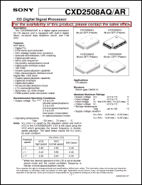 datasheet for CXD2508AQ by Sony Semiconductor