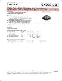 datasheet for CXD2917Q by Sony Semiconductor