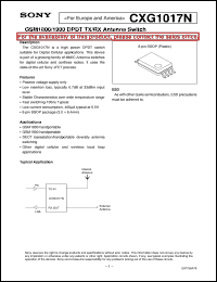 datasheet for CXG1017N by Sony Semiconductor