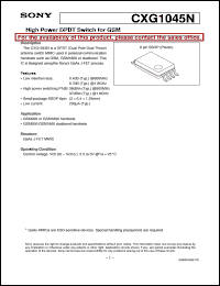 datasheet for CXG1045N by Sony Semiconductor