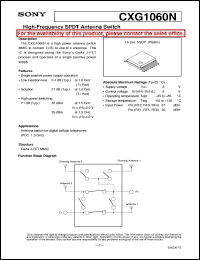 datasheet for CXG1060N by Sony Semiconductor