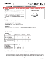 datasheet for CXG1091TN by Sony Semiconductor