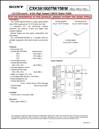 datasheet for CXK591000YM by Sony Semiconductor