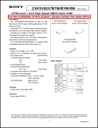 datasheet for CXK5V8257BTM by Sony Semiconductor