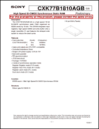 datasheet for CXK77B1810AGB-5 by Sony Semiconductor